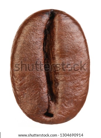 Coffee bean isolated on white background with clipping path