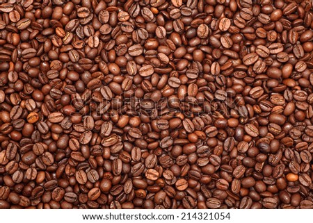Coffee Beans background. Close-up.