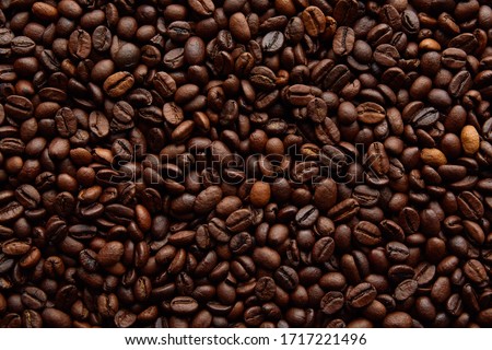 Coffee beans background. Background of roasted coffee beans