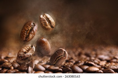 Coffee beans close up - Shutterstock ID 263080163