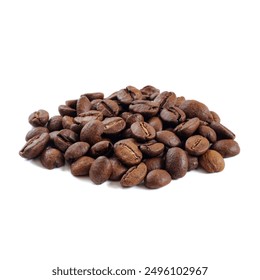 Coffee beans close up on white background. - Powered by Shutterstock