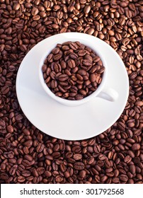 coffee beans in a cup