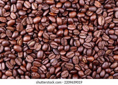 Coffee Beans Flat Lay Background