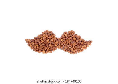 Coffee Beans Formed Human Moustache