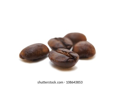 Coffee Beans Isolated On White