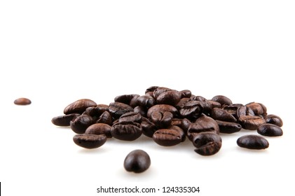 Coffee Beans Isolated On White