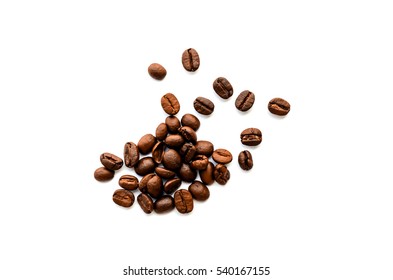 Coffee beans isolated on white background. - Shutterstock ID 540167155