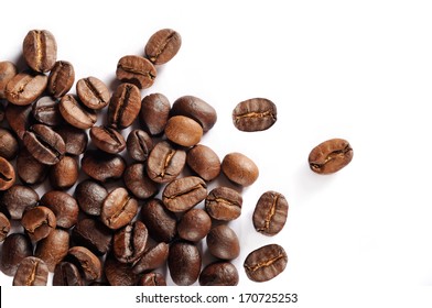 Coffee Beans Isolated, Studio Shot 