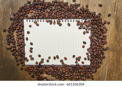 Coffee Beans and Notebook