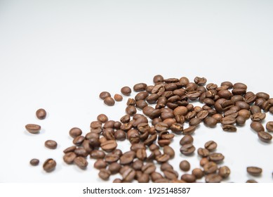 Coffee Beans On White Background