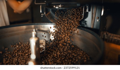 Coffee beans roasted from the machine,quality coffee beans