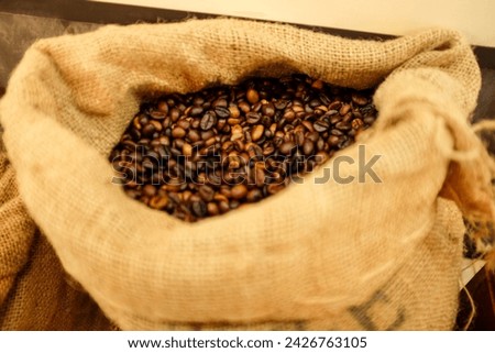 coffee beans in a sack