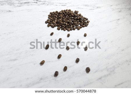 coffee beans shaped like clouds