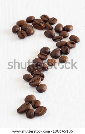 coffee beans shaped as a question mark, is this fair trade coffee