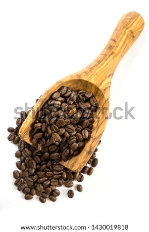 Similar – Image, Stock Photo Roasted coffee beans and spoon