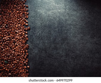 coffee beans at table background