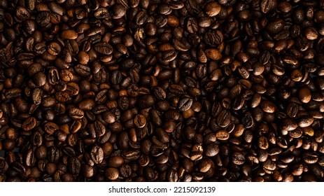 Coffee Beans Texture Close Up 