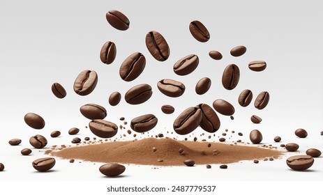 Coffee beans with various shapes, stars, love and others - Powered by Shutterstock