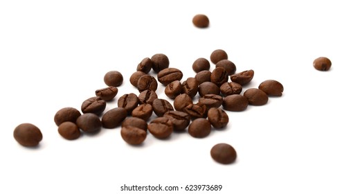 Coffee Beans With White Background