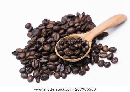 Similar – Image, Stock Photo Roasted coffee beans and spoon