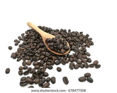 Similar – Image, Stock Photo Roasted coffee beans and spoon