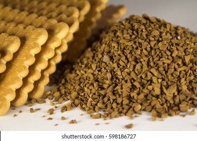 coffee beans,cracker white background.