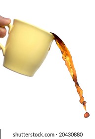coffee being spilled from a mug