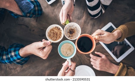 Coffee is best thing to share beautiful moment s with friends and coffee relax mind - Shutterstock ID 2133590531