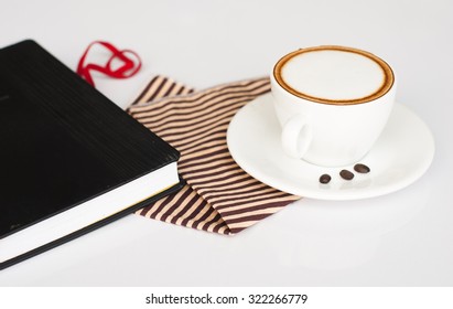 a coffee with the book
