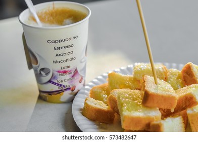 Coffee bread on the table