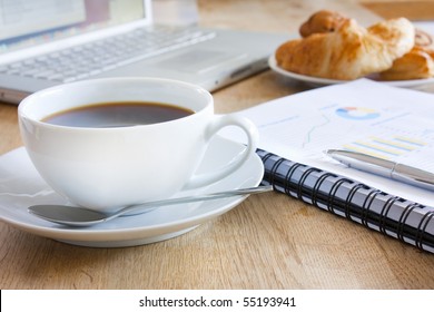 Coffee, And Breakfast Pastries For A Business Breakfast