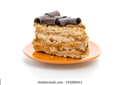 Coffee Cake Isolated On White Background