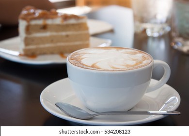 Coffee, Cappuccino And Cake.