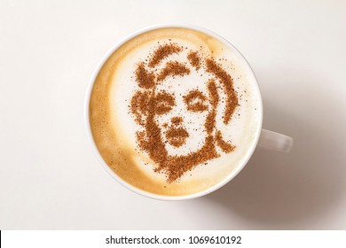 coffee cappuccino image of a woman