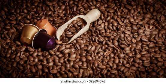 Coffee Capsule With Coffee Beans