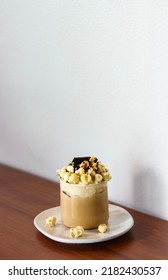 Coffee Caramel Cappuccino With Popcorn