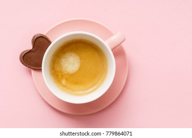 Coffee With Chocolate Hearts