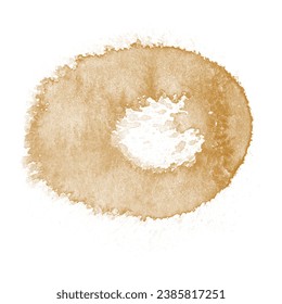 Coffee, chocolate, liquid stains isolated on a white background. Royalty high-quality free stock photo image of Coffee, Tea Stains  spill. Round coffee stain isolated, cafe splash fleck drink