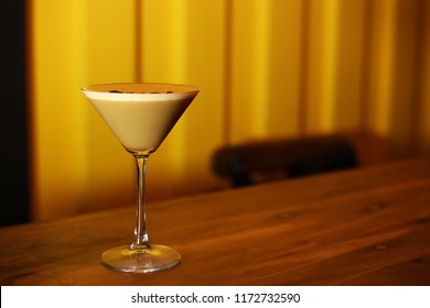 Coffee Cocktail On Wood