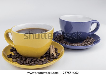 Similar – Image, Stock Photo two yellow ceramic cups are supported by a female hand