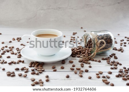 The coffee concept in selective focus