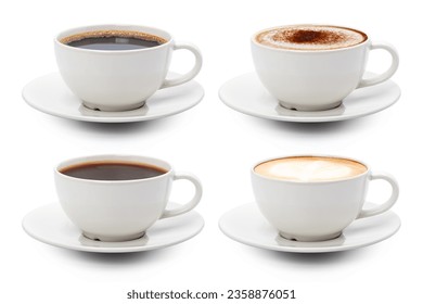 Coffee cup assortment collection isolated on white background. - Powered by Shutterstock