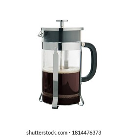 Coffee Cup French Press Glass Stainless Steel - Powered by Shutterstock