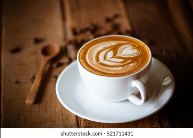 coffee cup latte art - Shutterstock ID 521711431
