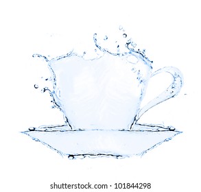 Coffee Cup Making From Water Splash