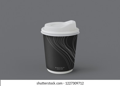 Coffee cup mockup on the table
