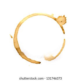 Coffee cup rings isolated on a white background. - Shutterstock ID 131746373