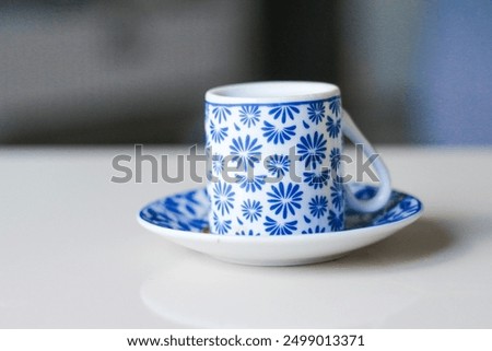 coffee cup turned upside down for coffee fortune telling
