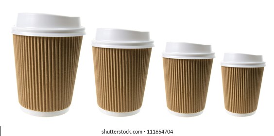 Coffee Cups on White Background