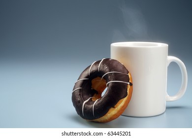 Coffee And Donut For Breakfast